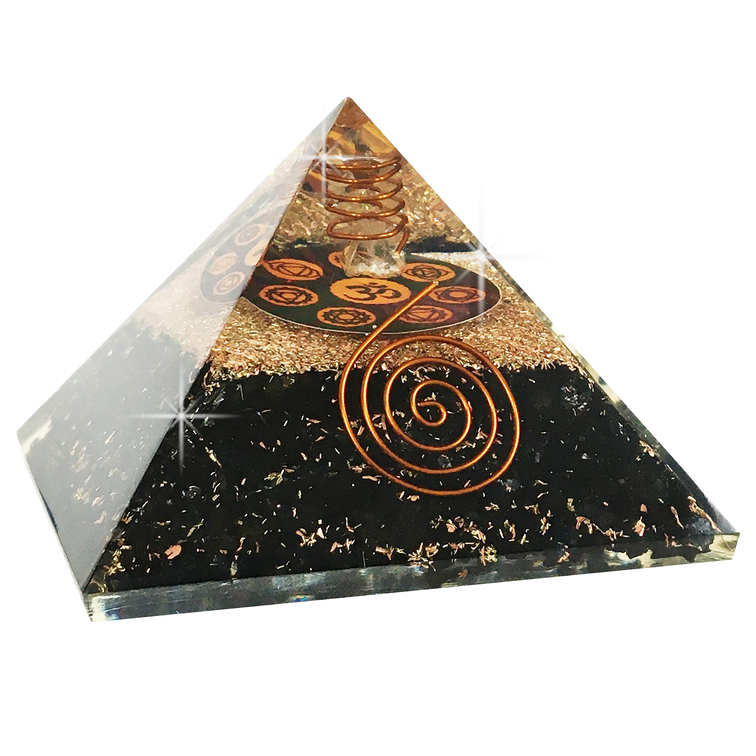 PYRAGONEBlack Tourmaline Orgone Pyramid Crystal Positive Energy Generator Orgonite Pyramid Healing Crystals Chakra Stones Reiki Meditation Protection Turmalina Negra