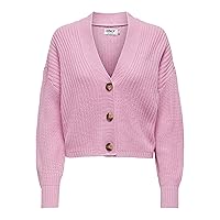 ONLY Onlcarol Nice L/S Cardigan Knt Noos, Prism Pink