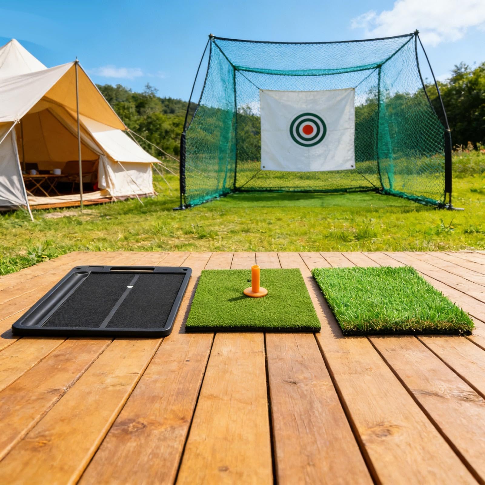 Alfombrilla de Golf para Entrenamiento Antideslizante Ayuda Para Putt Y