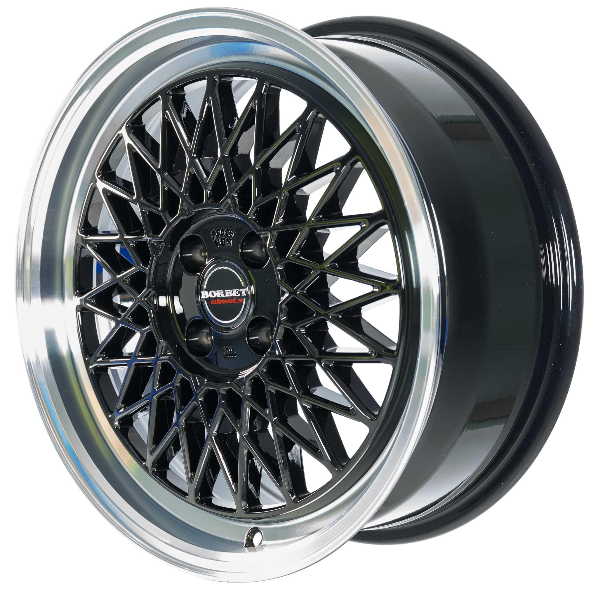 Borbet rim B 7x17 ET38 4x108 black rim polished compatible with