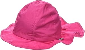 Sterntaler Sonnenhut - Unisex Sommerhut - UV-Schutz 50+ Mütze mit breiter Krempe und Größenregulierung - Nackenschutz - Bindebänder - Baby und Kinder Kopfbedeckung aus Popeline (Bio)