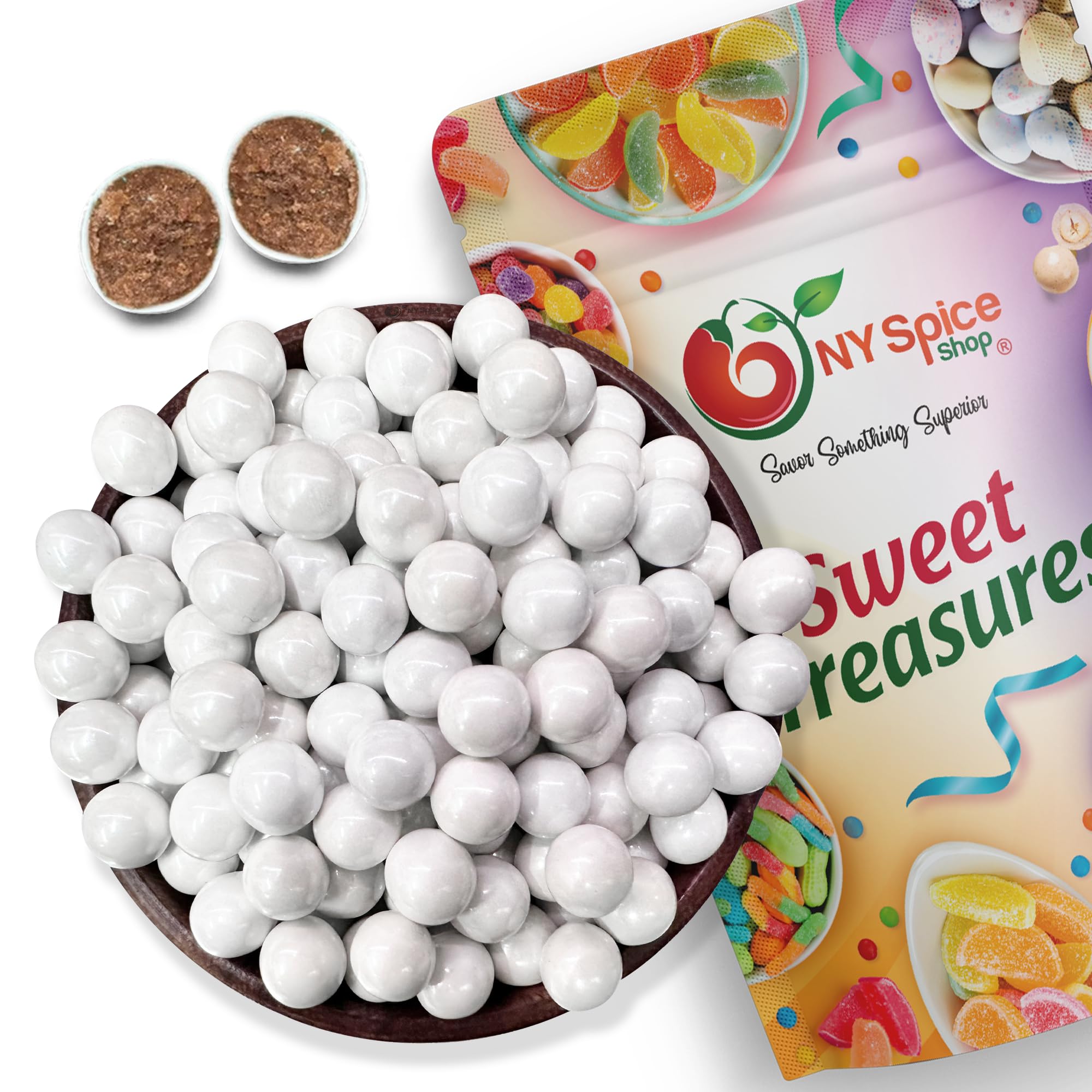 Amazon.com : NY Spice Shop White Shimmer Sixlets Candy - 1 Pound