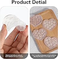 Vista 4 de Moldes de arcilla polimérica de flores, 4 piezas de silicona floral de margaritas rosas en miniatura 3D en relieve para hacer aretes, joyería, arte