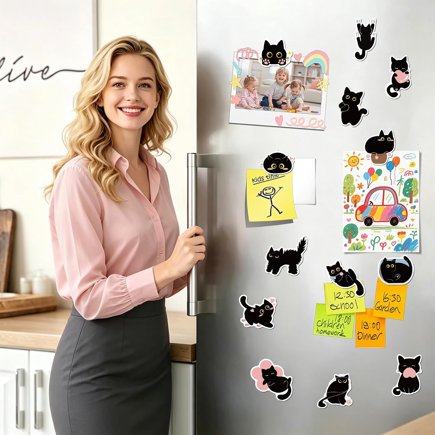36PCS Cat Magnets for Refrigerator Cat Fridge Magnets Cute Fridge Magnet image 5