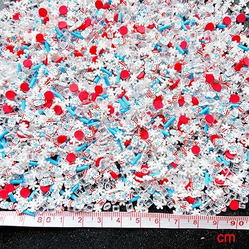 Miniatura 4 de EHOPE Gránulos falsos de Navidad, chispas de caramelo falso, gránulos de arcilla de polímero, rebanadas de arcilla polimérica para arte de uñas,