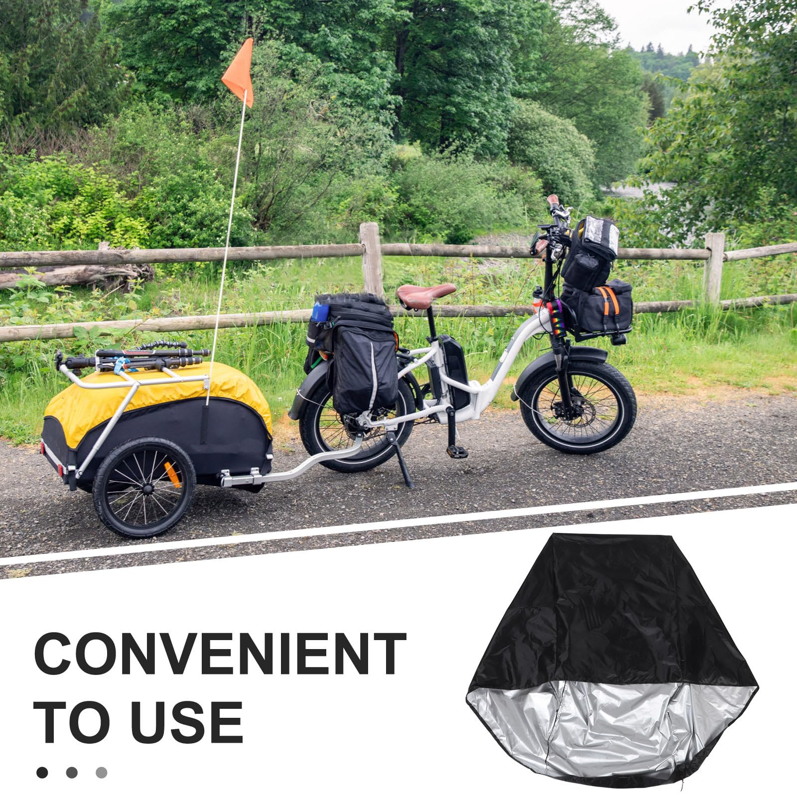 Fahrradanhänger Regenschutz aus Wasserdichtem Oxford Gewebe mit PU Beschichtung Robust und Faltbar Passend für Haustieranhänger für Outdoor und Reisen