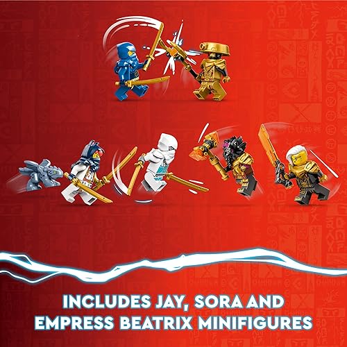 Miniatura 6 de LEGO NINJAGO Elemental Dragon vs. The Empress Mech 71796 - Juego de juguetes de construcción, cuenta con un dragón, mec, volante ninja y 6