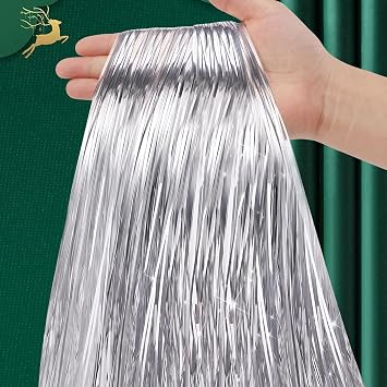 5000 Strands Silver Vintage Tinsel for Christmas Tree Decorations