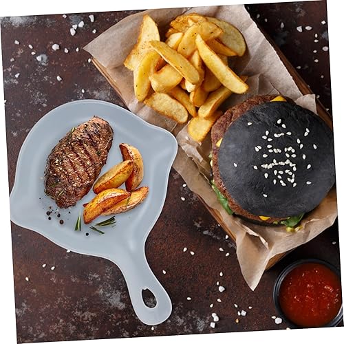 Miniatura 3 de Hemoton Bandeja de cerámica de porcelana con asa, bandeja de cerámica para servir ensalada, pasta, queso, aperitivo, recipiente para el hogar,