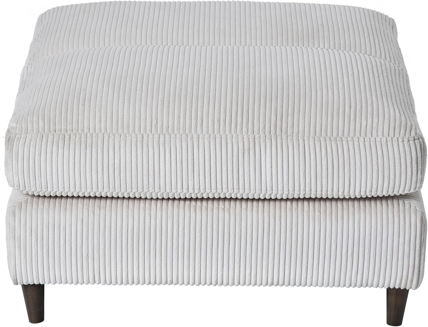 Ball & Cast 121.65“ Oversized Modular Sectional Sofa with Two Movable Ottomans, 4 Seat Modern Corduroy Sofa Set, Convertible U Shaped Couch with Side Pockets for Living Room and Office, White