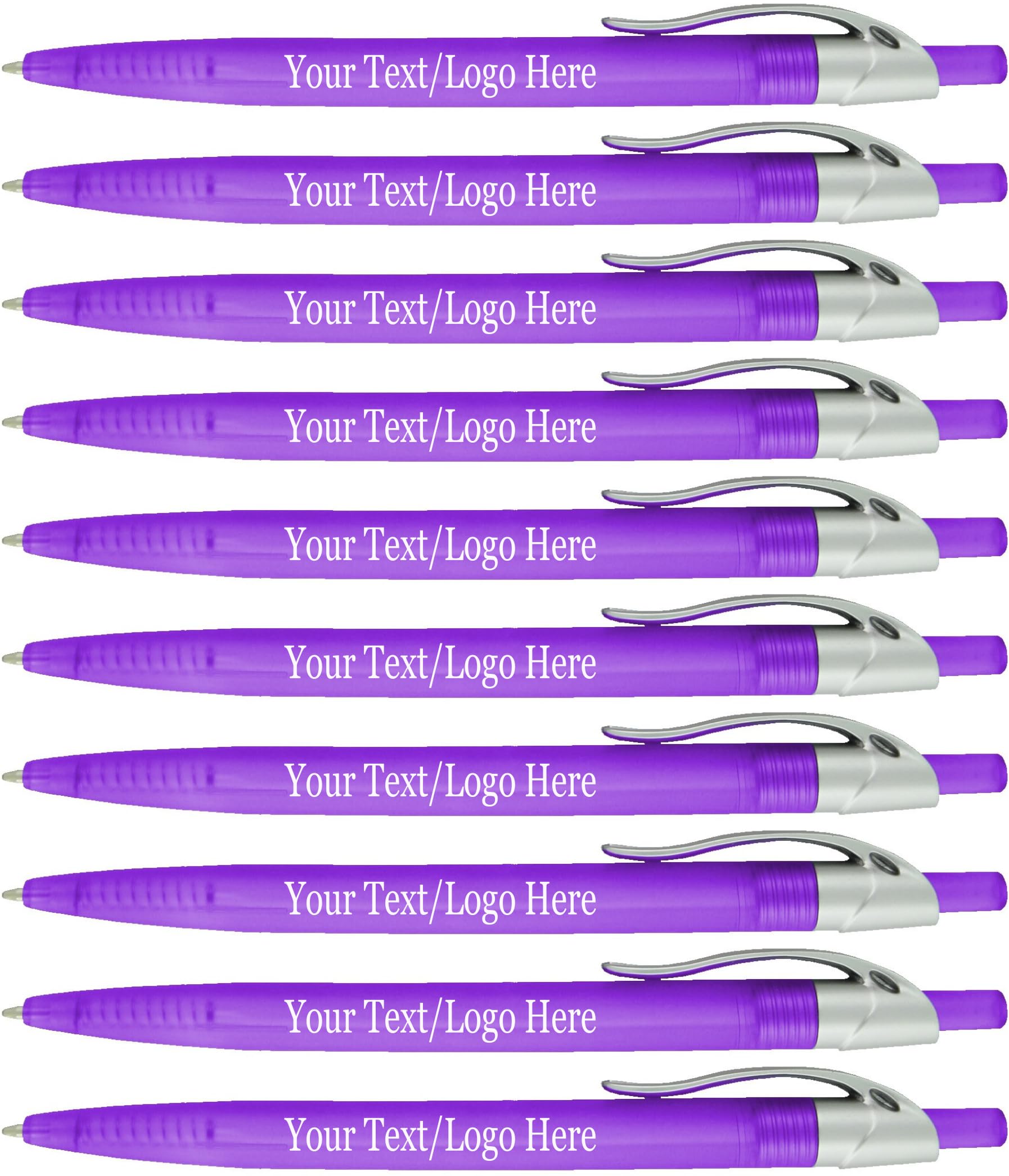 SyPen Personalized Pens With your Custom Logo or Text-500 Pack Bulk-for Businesses, Parties, and Events, Custom Printed Ballpoint Click Pens,