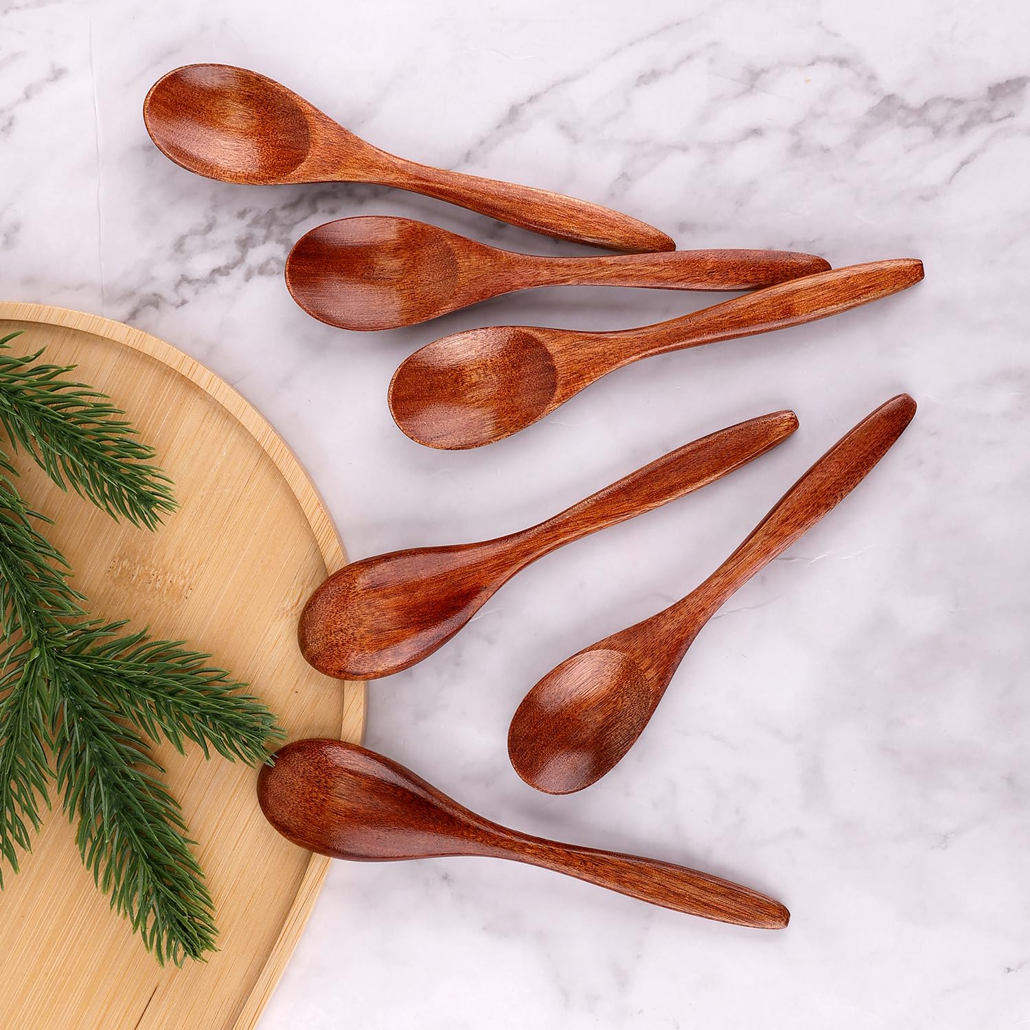 DAJISI 8 stuks honinglepel, 14 cm lengte houten theelepels kleine