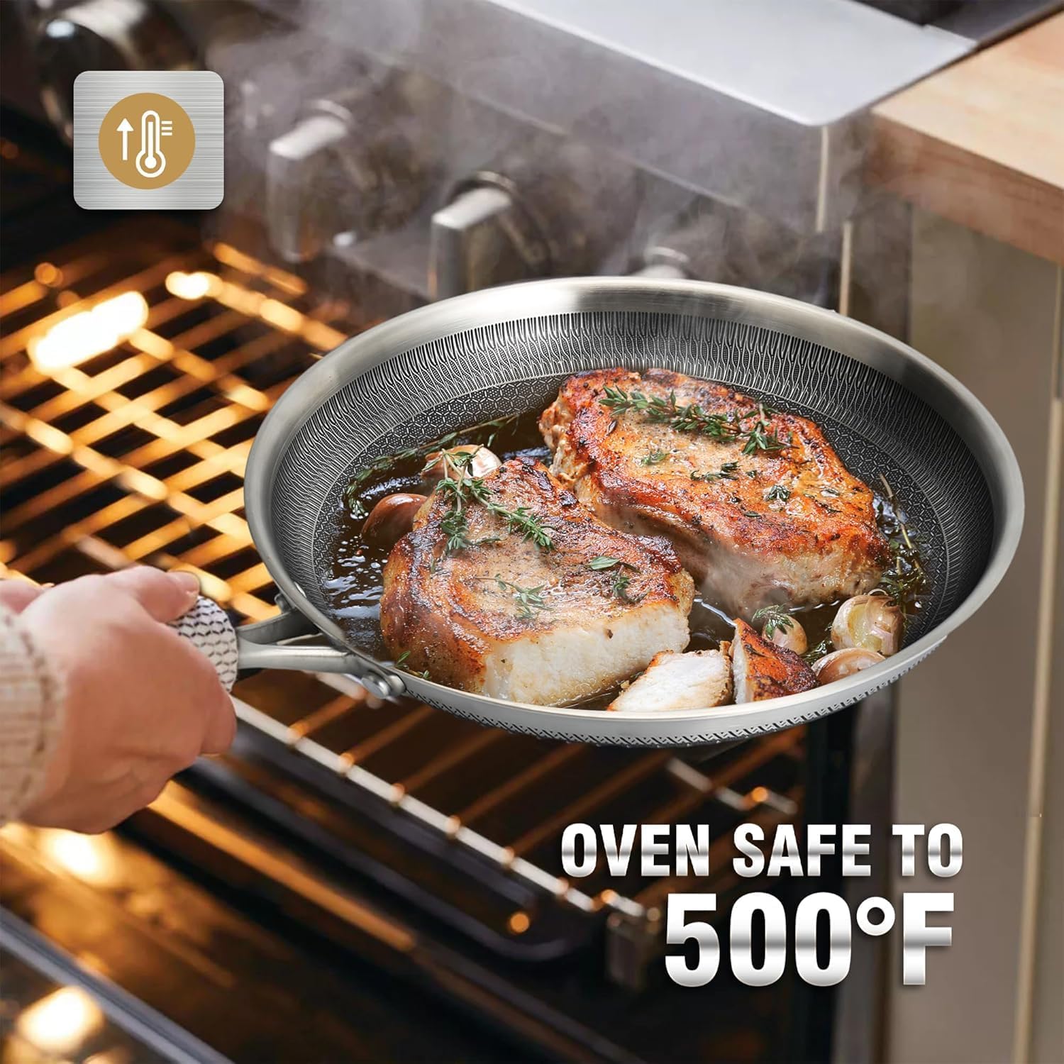 AR Mall Nonstick Frying Pan 20 CM Stainless Steel Stay-Cool Handle, Dishwasher and Oven Safe, Induction Ready, Compatible with All Cooktops (Frying PAN 20 CM) — Amazon image 7