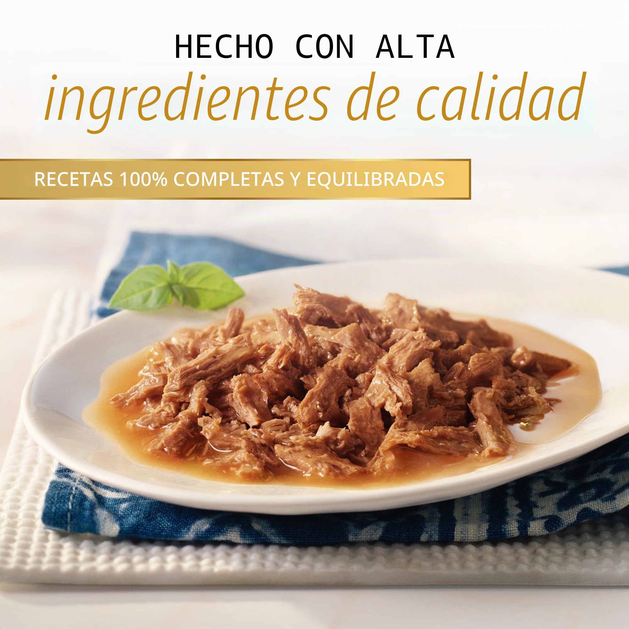 Purina Gourmet - Perlas de Salsa húmeda para Gatos con salmón, sardinas, Bacalao, Pescado del océano, 96 Sobres de 85 g