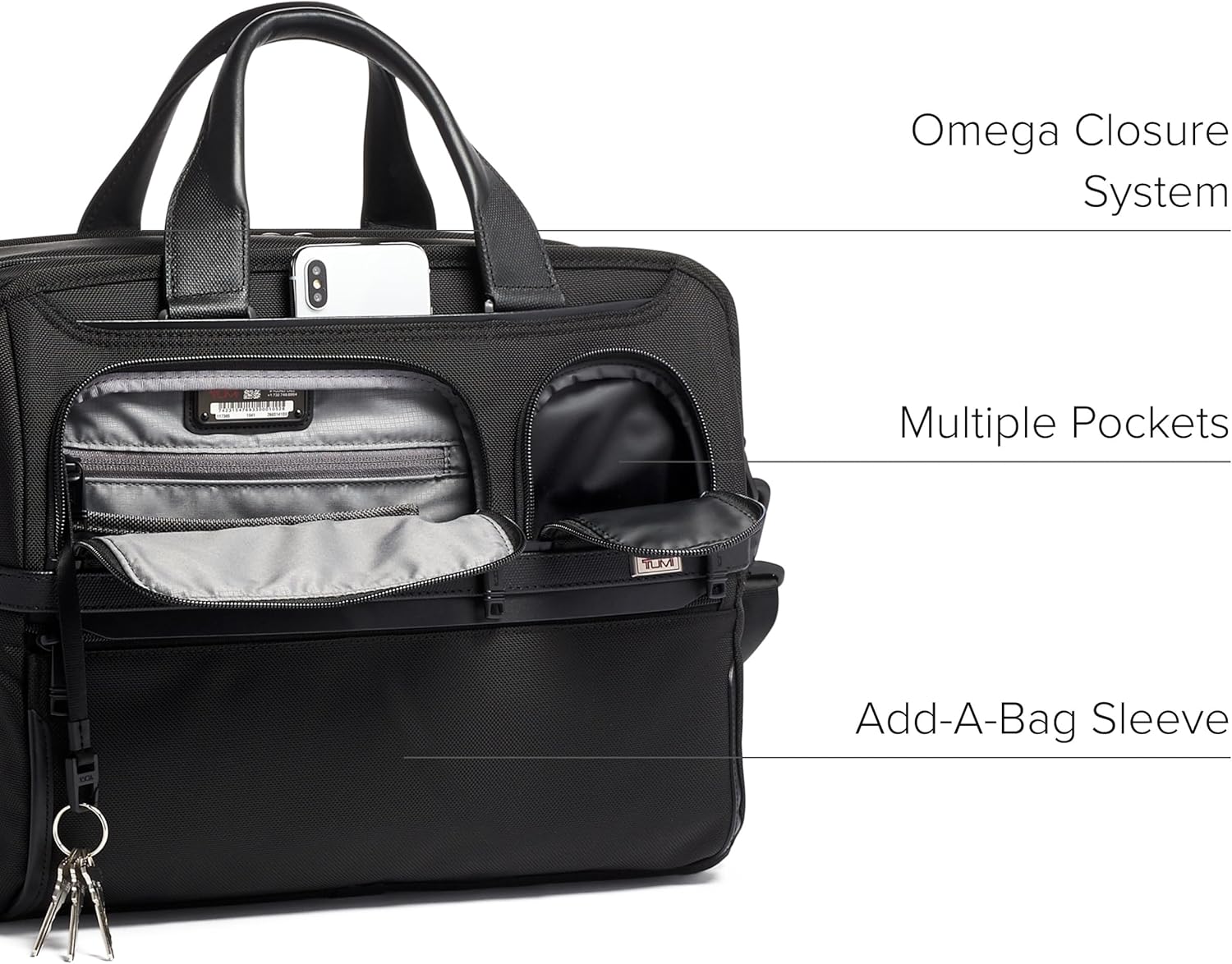 TUMI - Alpha Medium 15" Expansion Laptop Briefcase - Professional Briefcase for Travel - Padded Compartment Fits 15" Screen