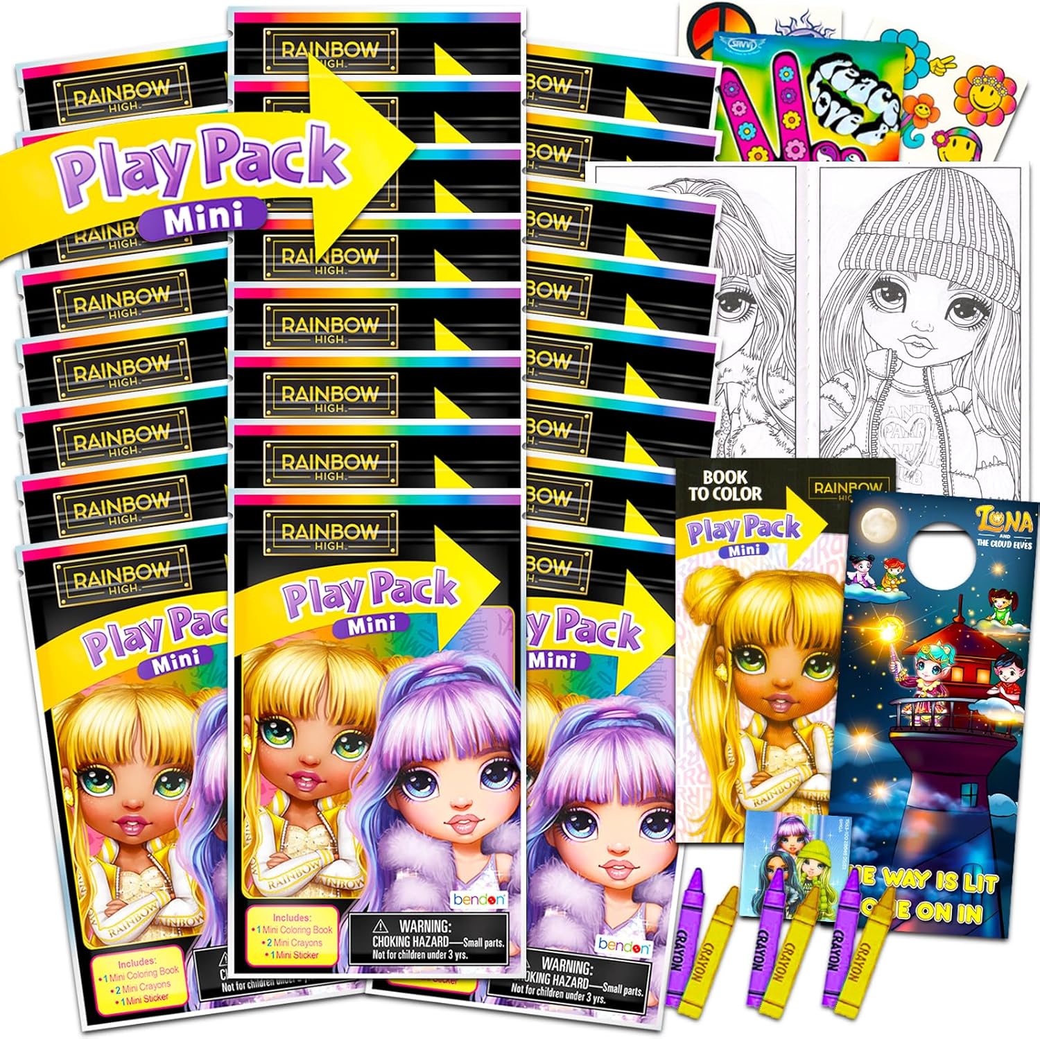 Sonic Coloring Book Pc Barbie Mini Party Favors Set Bundle
