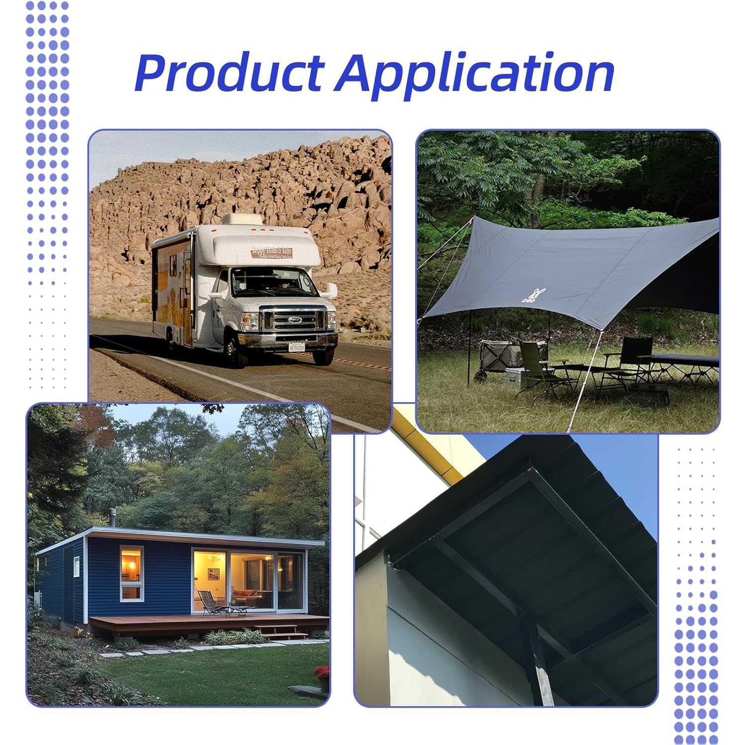 Premium RV Underbelly Material Tape 6" x 50', Black Sewer Hose Tape for Waterproof Repair & Storage