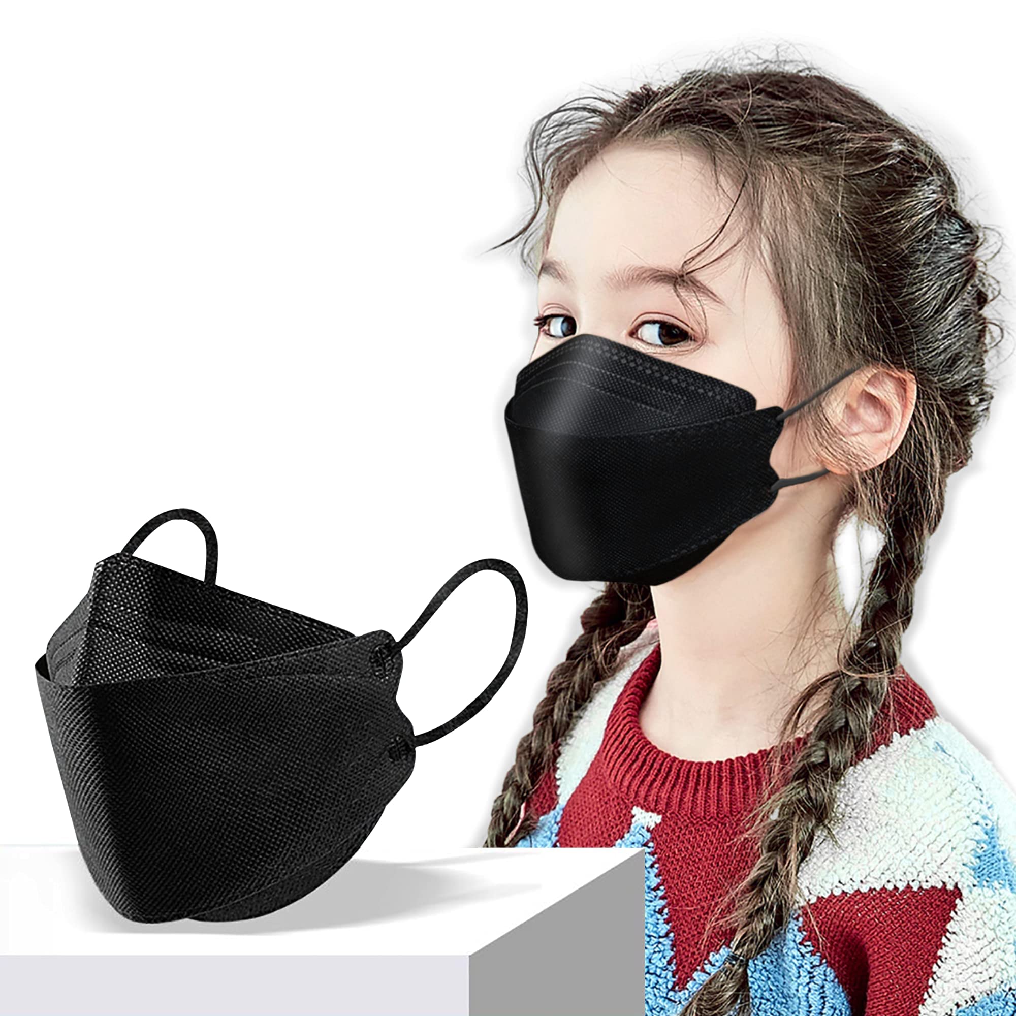 Wowobjects® 4 Layer High Filtration KF94 gives N95* Level protection Mask for face Anti Pollution and protective Face mask (for Boys and Girls) N95 Mask for Kids | Suitable for 4-12 Years Kid | Black | Pack of 5 (B09N1GMRYH) Amazon Price History, Amazon Price Tracker
