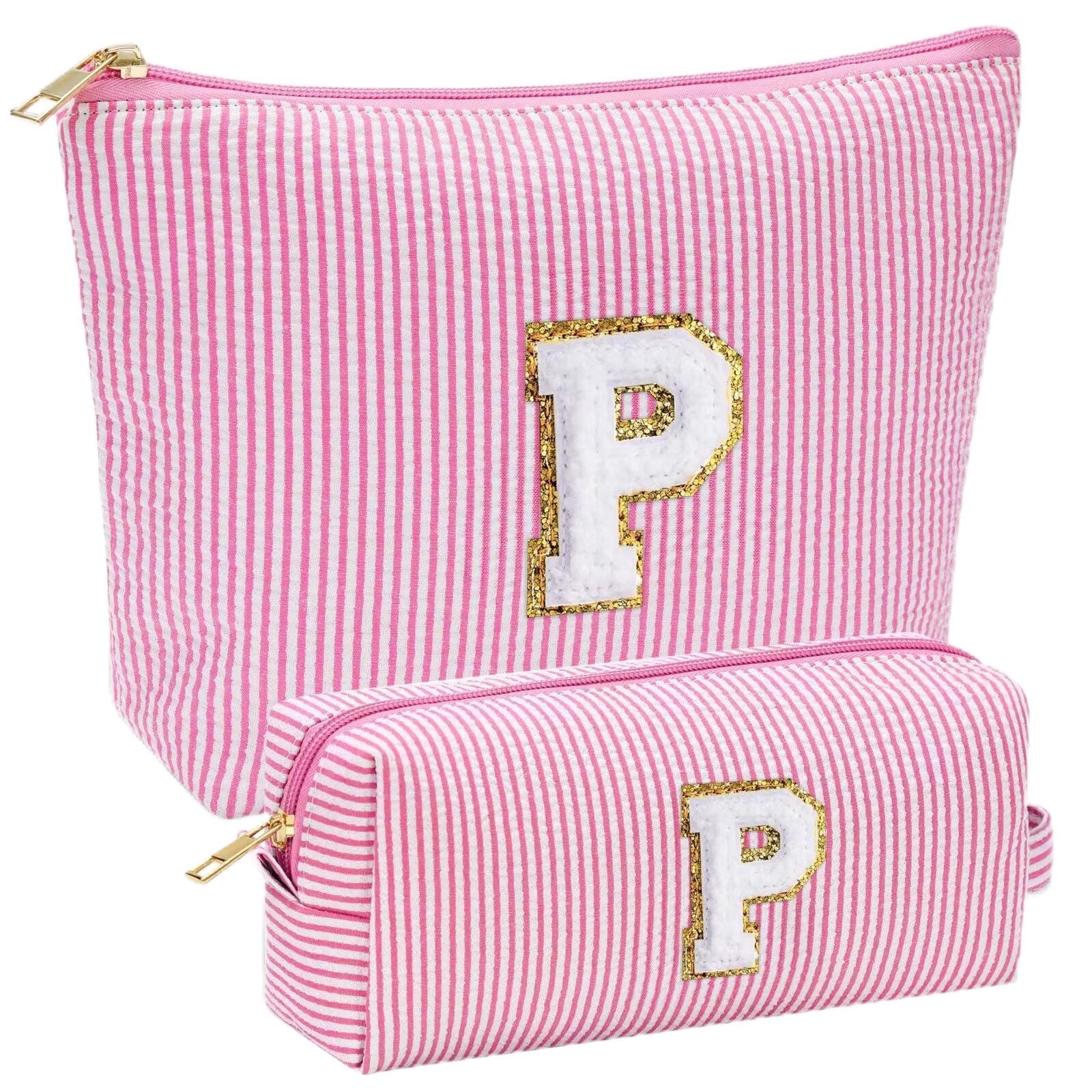 YOOLIFE Geschenk Mädchen Damen - Kosmetiktasche Damen Reise Make up Tasche Schminktasche Mädchen mit Buchstaben, Geburtstagsgeschenk für Frauen Teenager Mädchen Freundin Schwester Mama