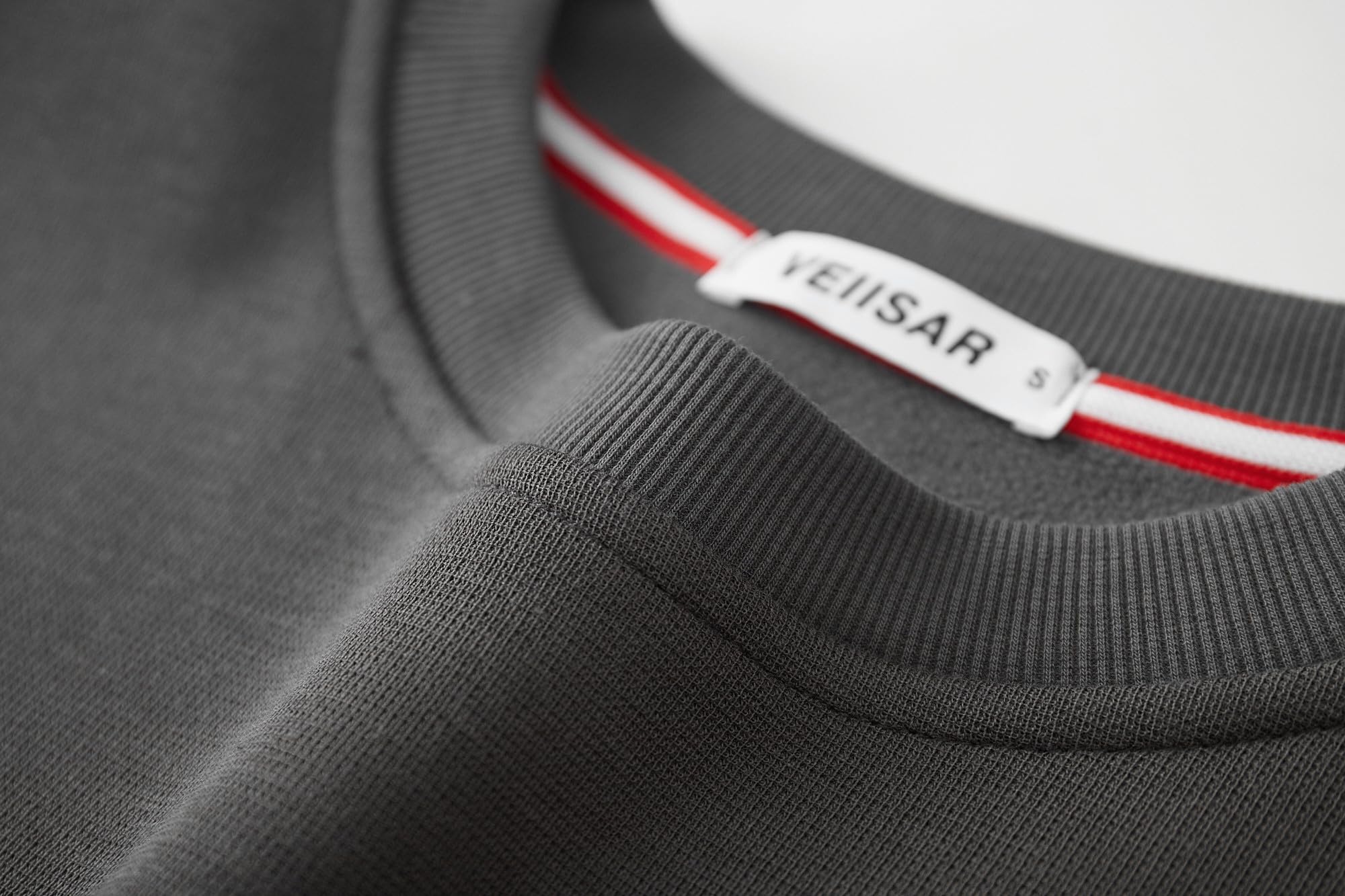 VEIISAR Herren Heavy Weight Pullover mit Rundhalsausschnitt,410g – Warmes Sweatshirt für Herbst & Winter - Dickes Fleece-Innenfutter