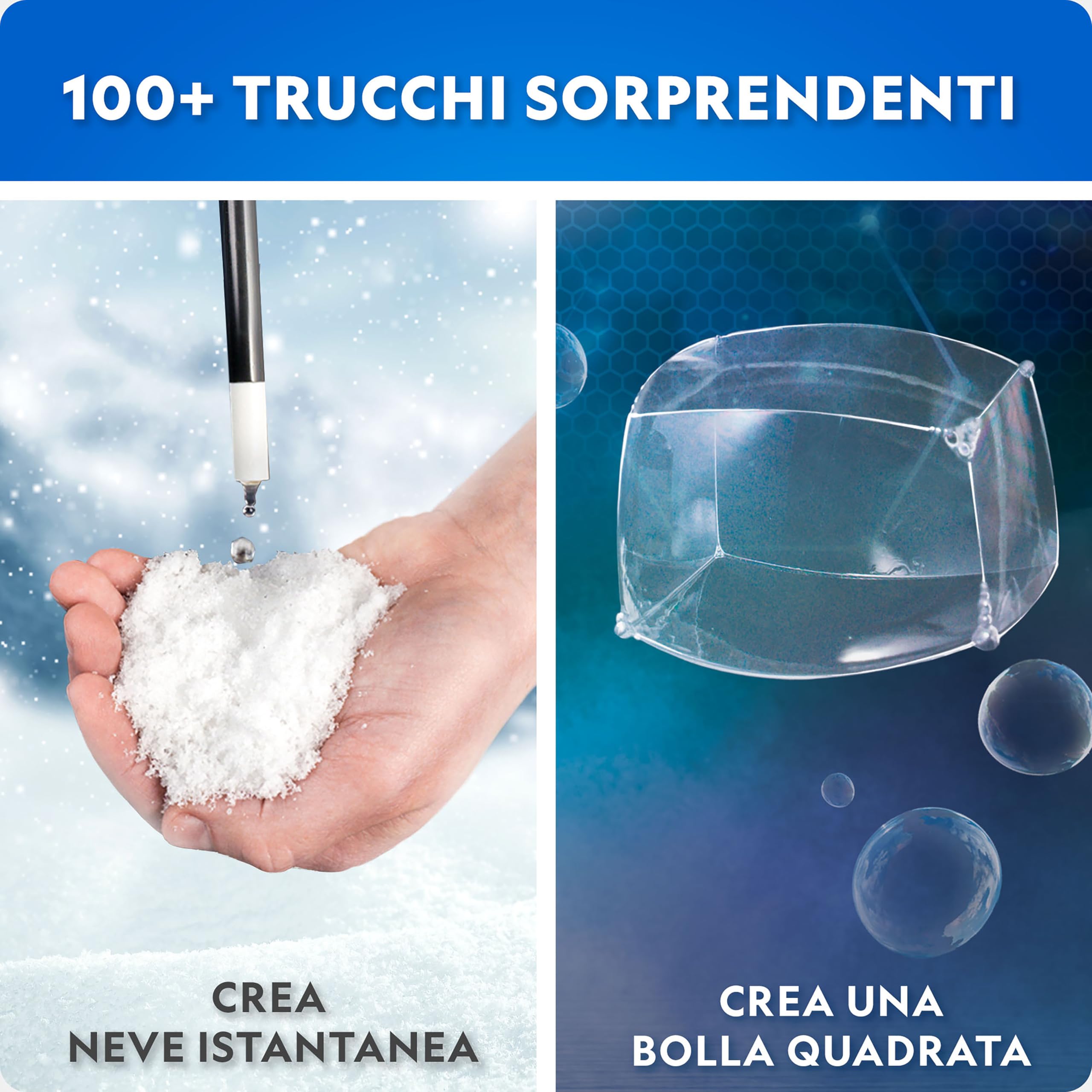 NATIONAL GEOGRAPHIC Science Magic Kit – Oltre 100 esperimenti scientifici e trucchi di magia per bambini, set di chimica e kit di attività STEM, divertente gioco educativo per bambini