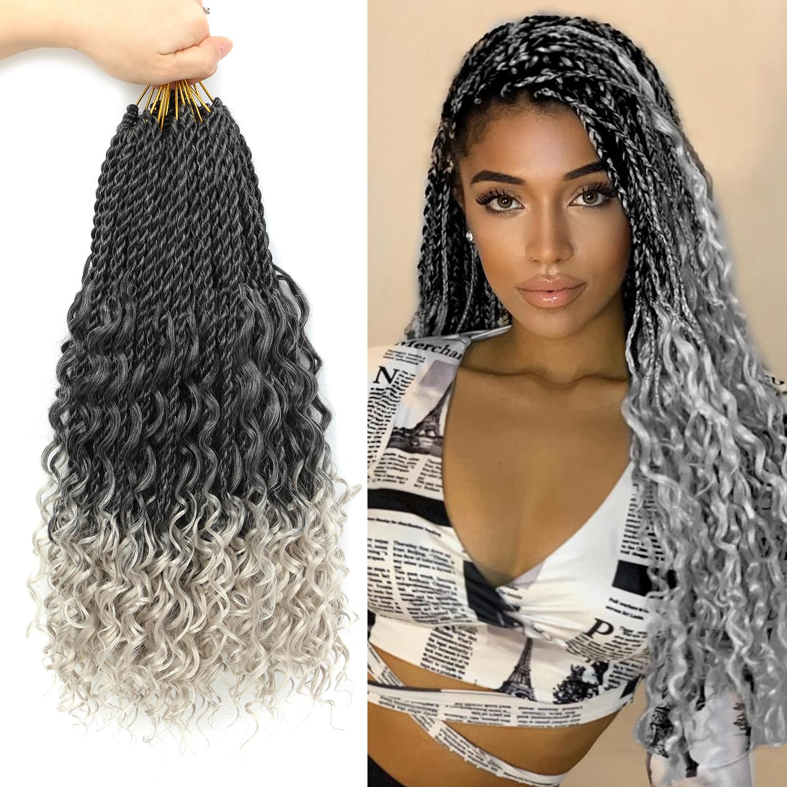 Amazon.com : Senegalese Twist Crochet Hair with Curly Ends - 16