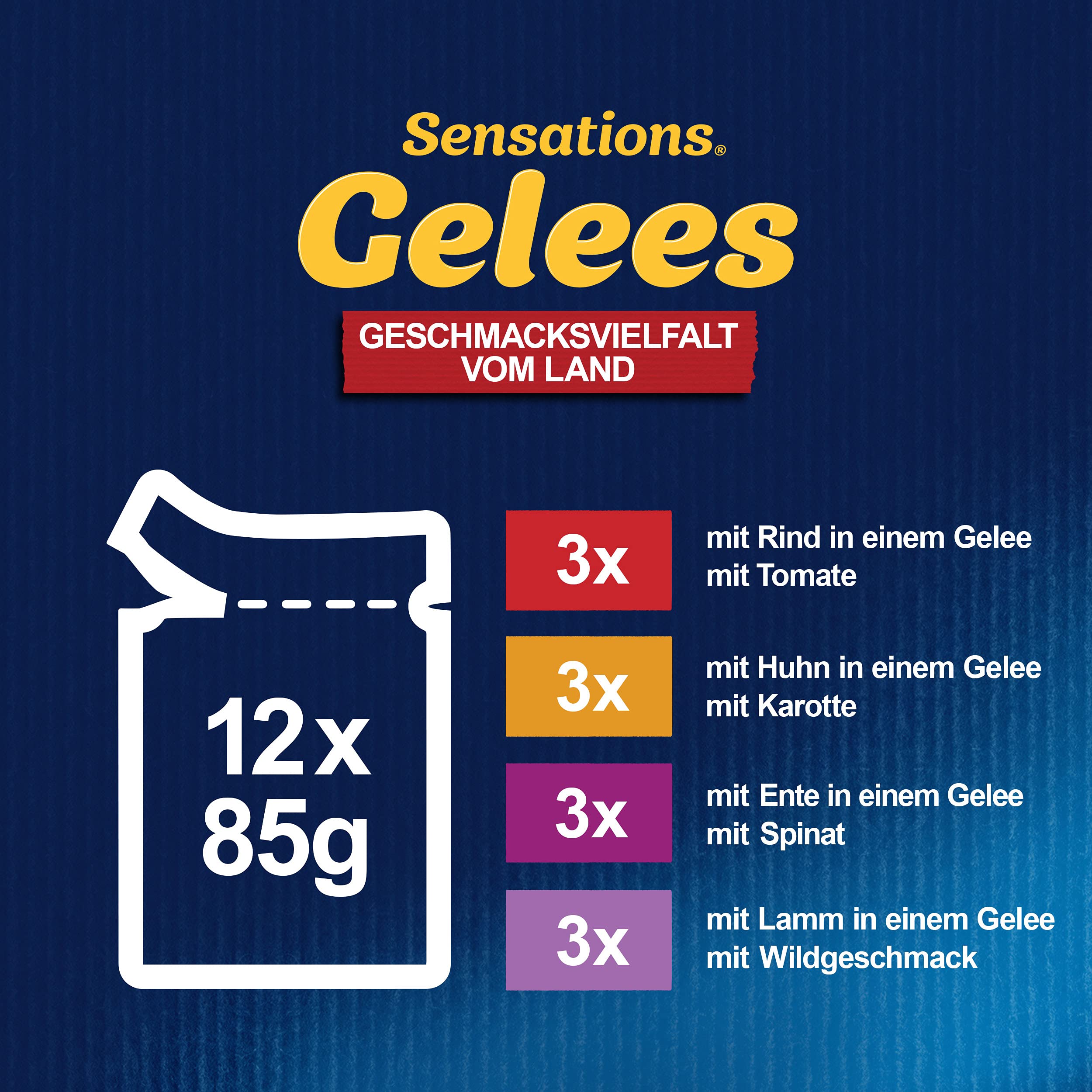 FELIX Sensations Gelées Nourriture Humide pour Chat Mélange de variétés (6 x 12 sachets de 85 g)