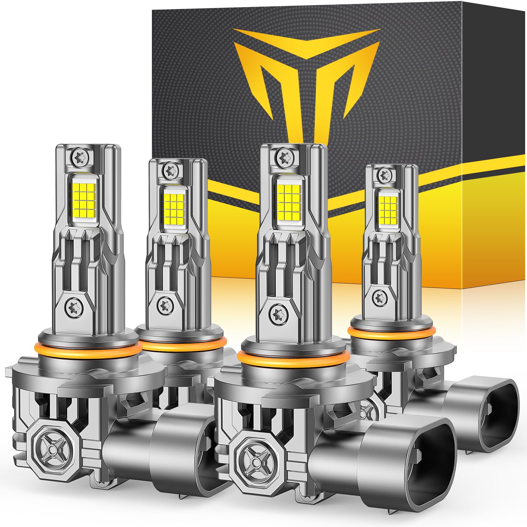 FORENNER 𝐁𝐫𝐢𝐠𝐡𝐭𝐞𝐬𝐭 9006 9005 LED Headlight Bulb Kits, 𝟏𝟔𝟎,𝟎𝟎𝟎𝐋𝐌 𝟏𝟐𝟎𝟎% Ultra Brightness HB4 HB3 LED Bulb, 70000+ Hours Lifespan CANBUS Ready, Plug N Play 9005 9006 Bulb, Pack of 4