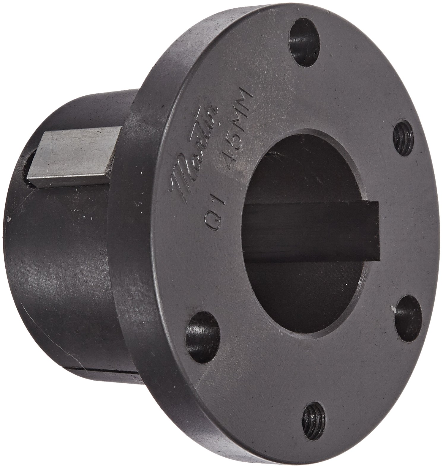 Martin Q1 45MM MST Bushing, Ductile Iron, Metric, 45 mm Bore, 73.025 mm OD, 63.5 mm Length