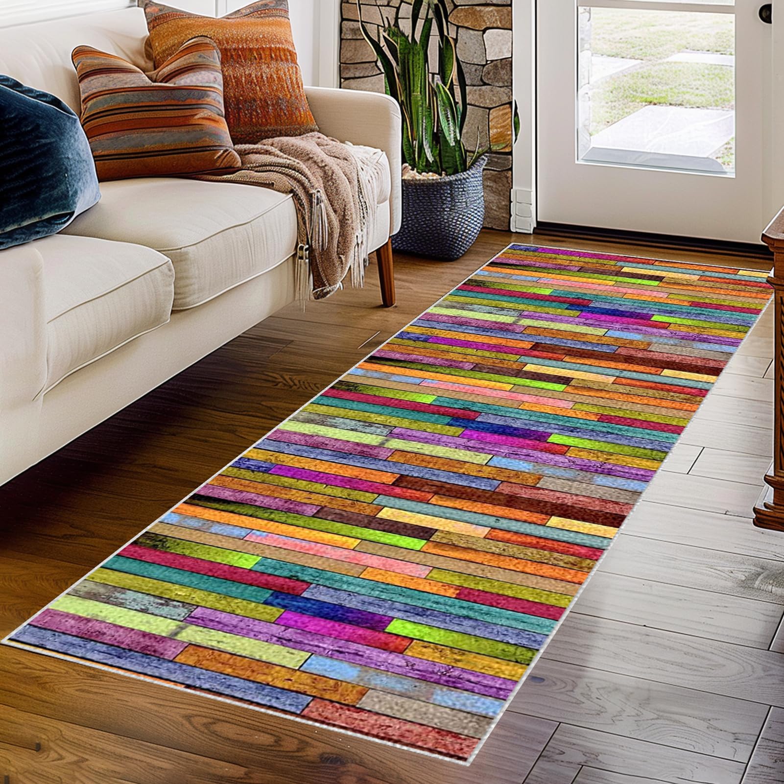 Zmywalny dywanik kuchenny długi korytarz dywaniki 60 x 500 cm antypoślizgowy dywanik do przedpokoju dywaniki antypoślizgowe nadające się do prania wąska długa mata do przedpokoju wejście do korytarza