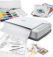 Vista 1 de Plustek OpticPro A320E - Escáner de cama plana con sensor CCD A3, área de escaneo de 12" x 17" con velocidad de 7.8 segundos. Compatible