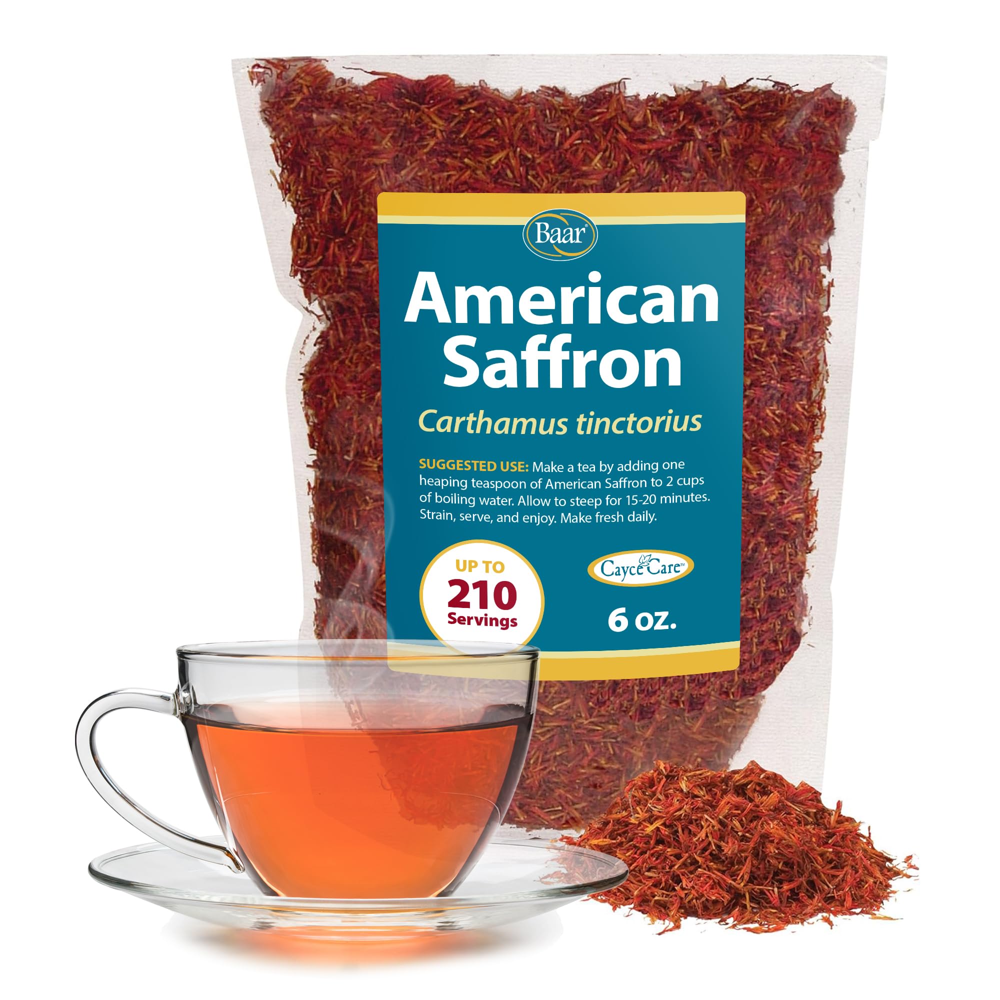 Baar Products - American Saffron Herbal Tea - Digestive Aid & Intestinal Cleansing, Helps Relieve Psoriasis, Eczema, Dermatitis - Doctor-Recommended - 6 oz
