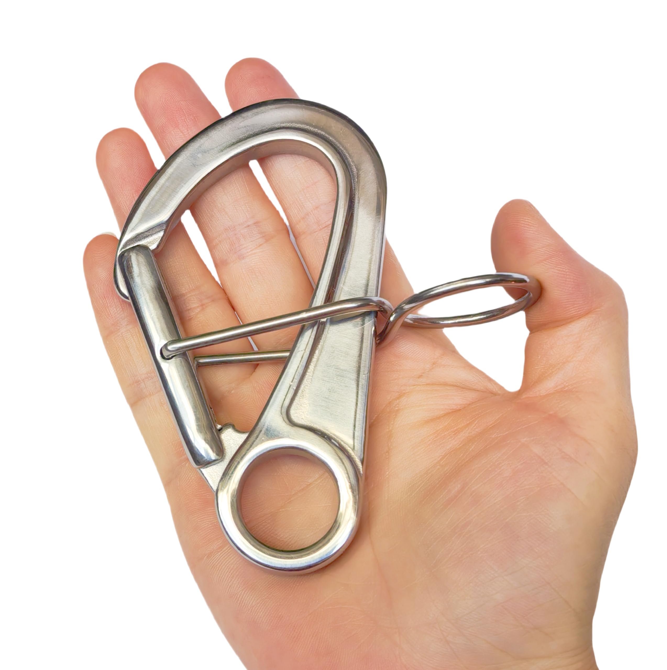 Acciaio inossidabile 316 Sicurezza Doppia Sicurezza Gancio di ormeggio, Docking e ancoraggio Attrezzature Gancio di attracco, Marine Spring Quick Snaps