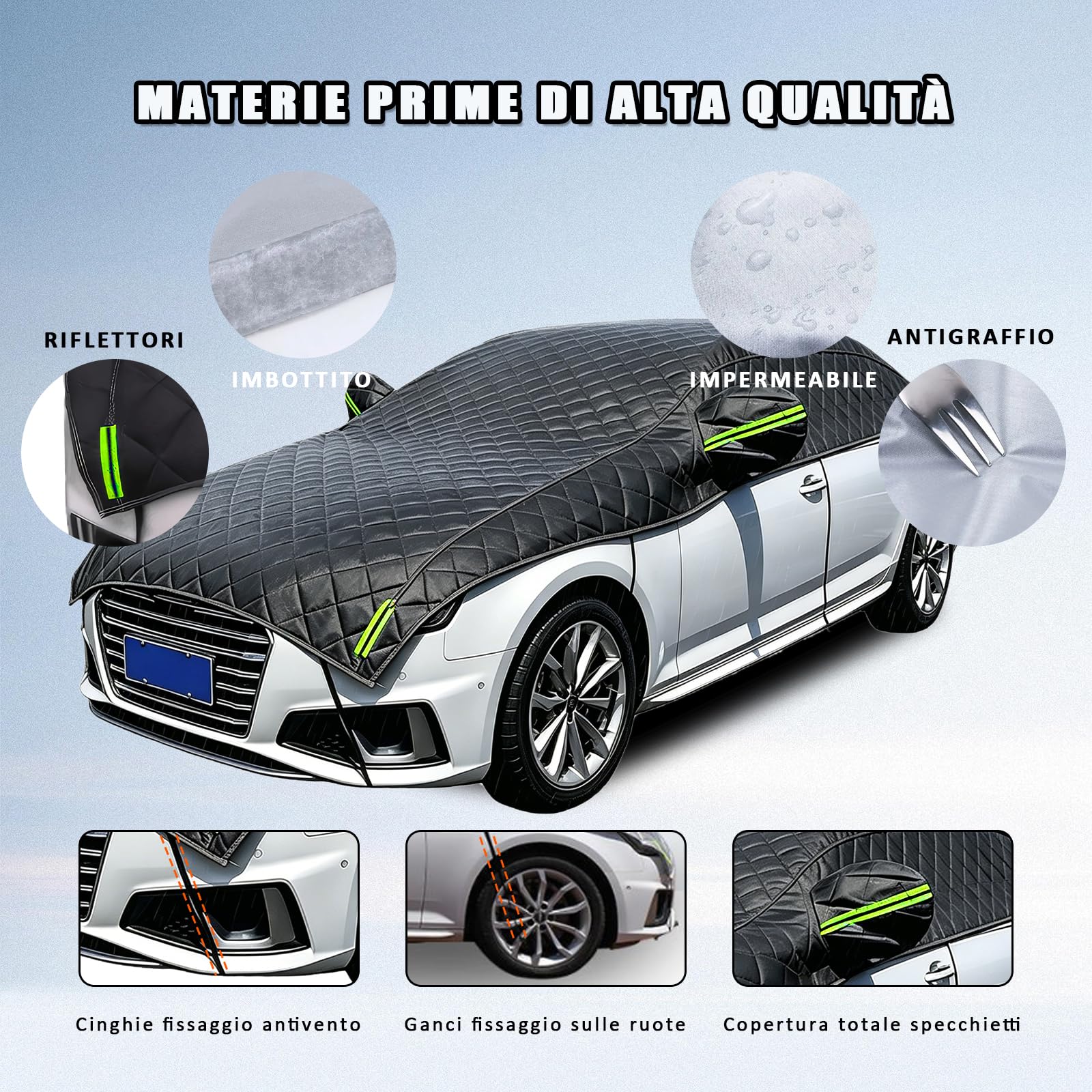 Telo Copriauto Antigrandine per Toyota Yaris Cross Hybrid 2021-2025,Telo Copri Auto Esterni, Telo Copriauto Impermeabile e Traspirante, Copri Auto Anti Grandine Dal Sole