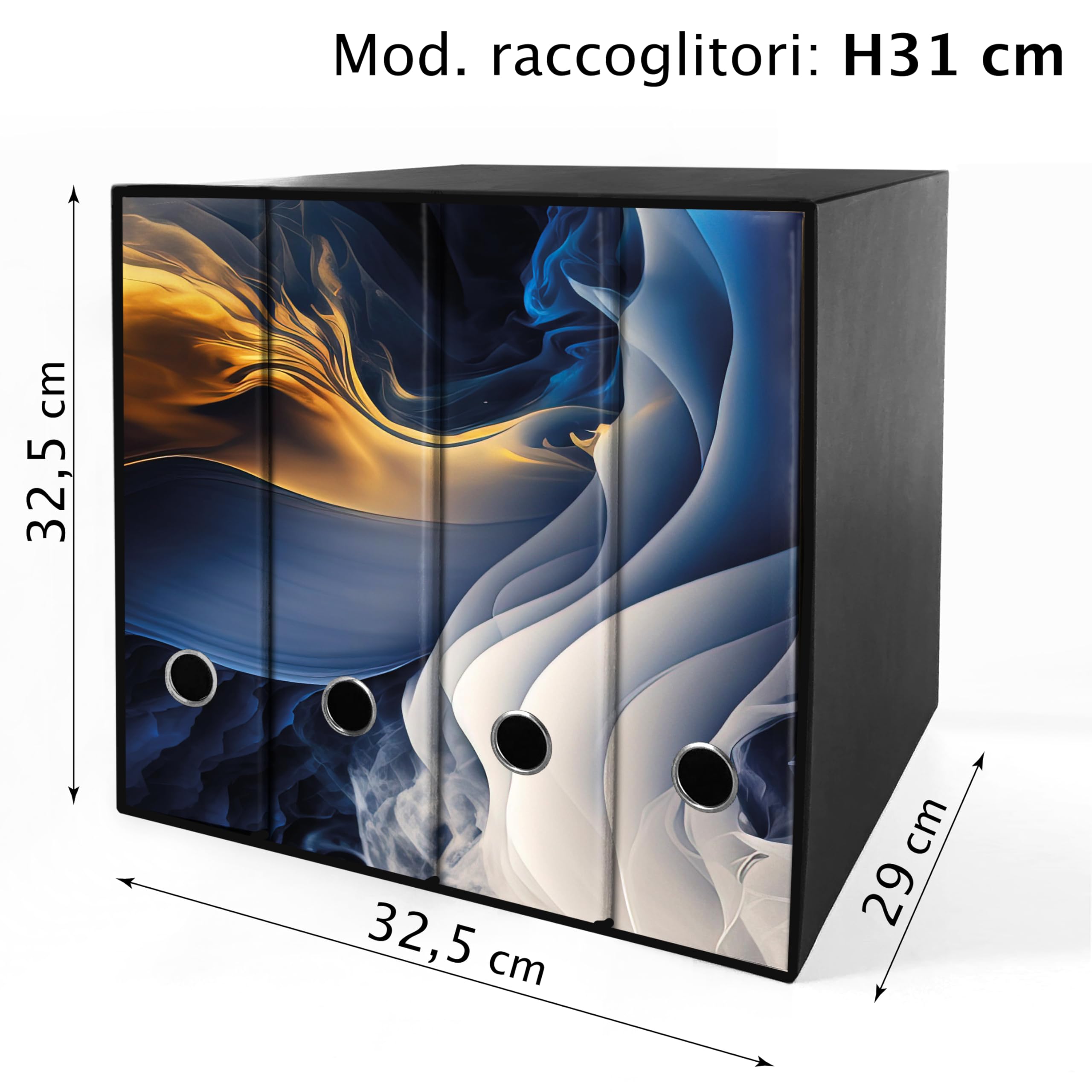Set da 4 raccoglitori ad anelli MURALES ASTRATTO - Faldoni SHAREPRINTING (H31 con 4 anelli)