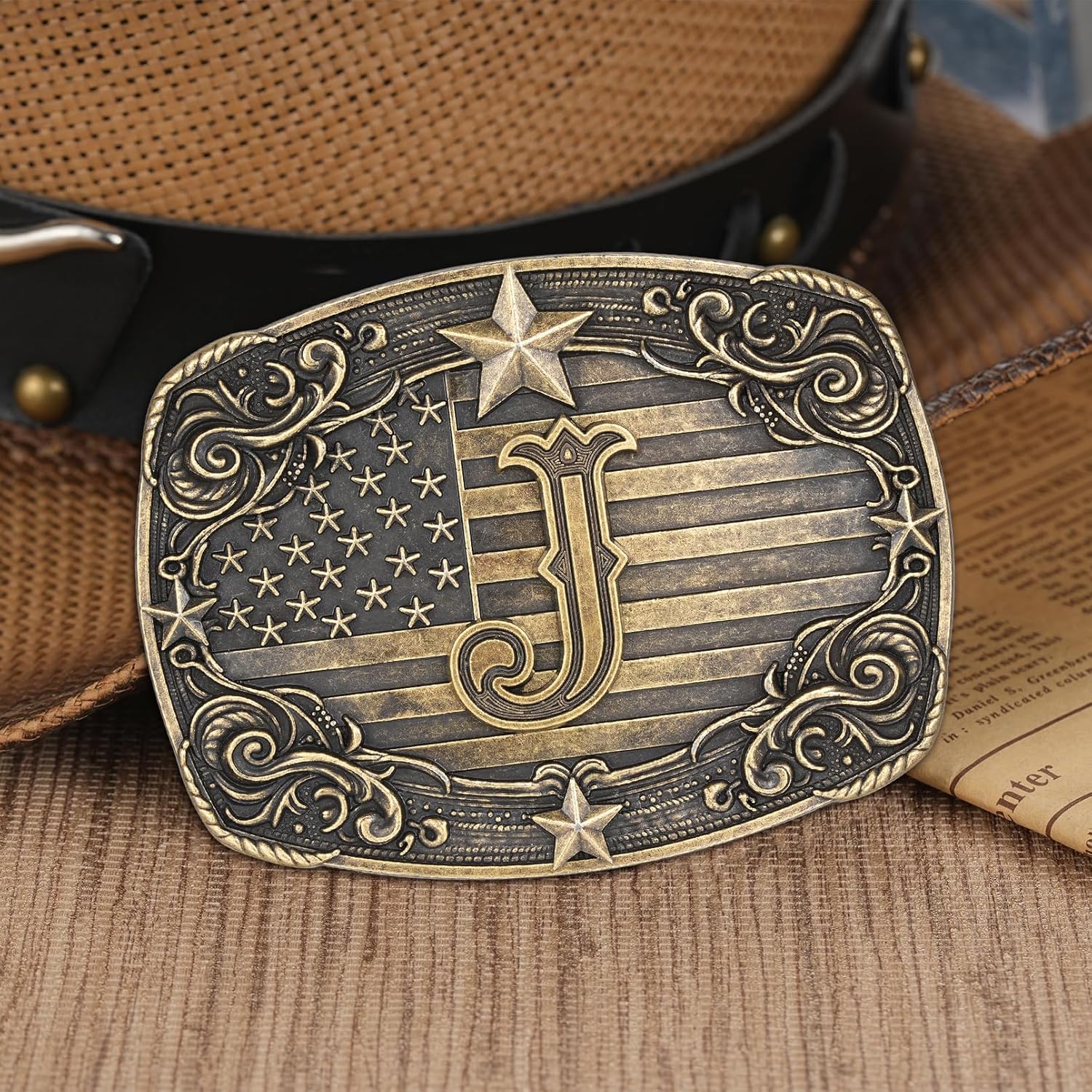 Western Belt Buckle for Men Women Initial Letter A to Z Cowboy Belt Buckle Texas Buckle hebillas vaqueras para hombre - Image 3