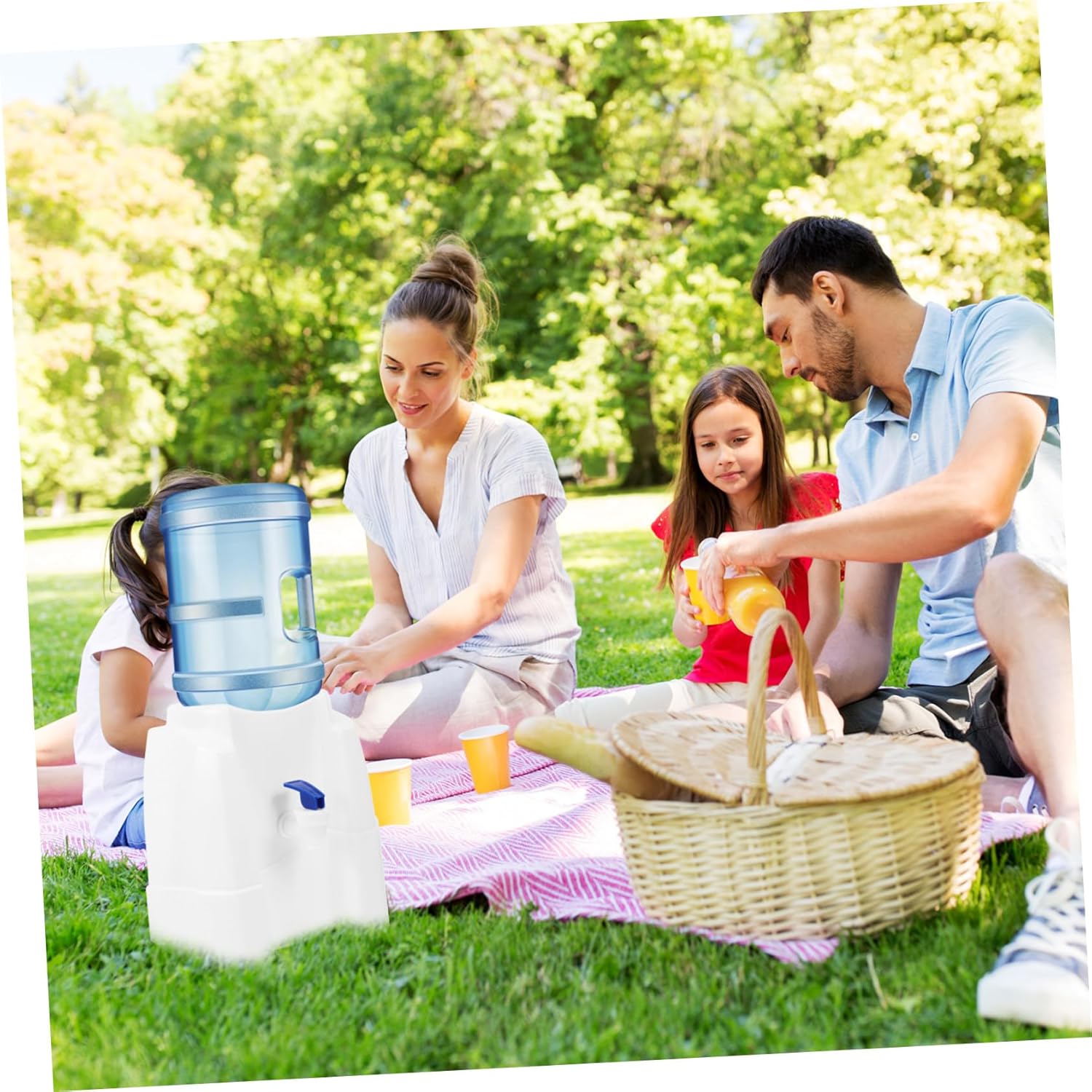 Portable Cold Water Dispenser Compact Water Cooler for Countertop Use for Outdoor Events Picnics and Spaces Sturdy Design for Bottled Water and Juice