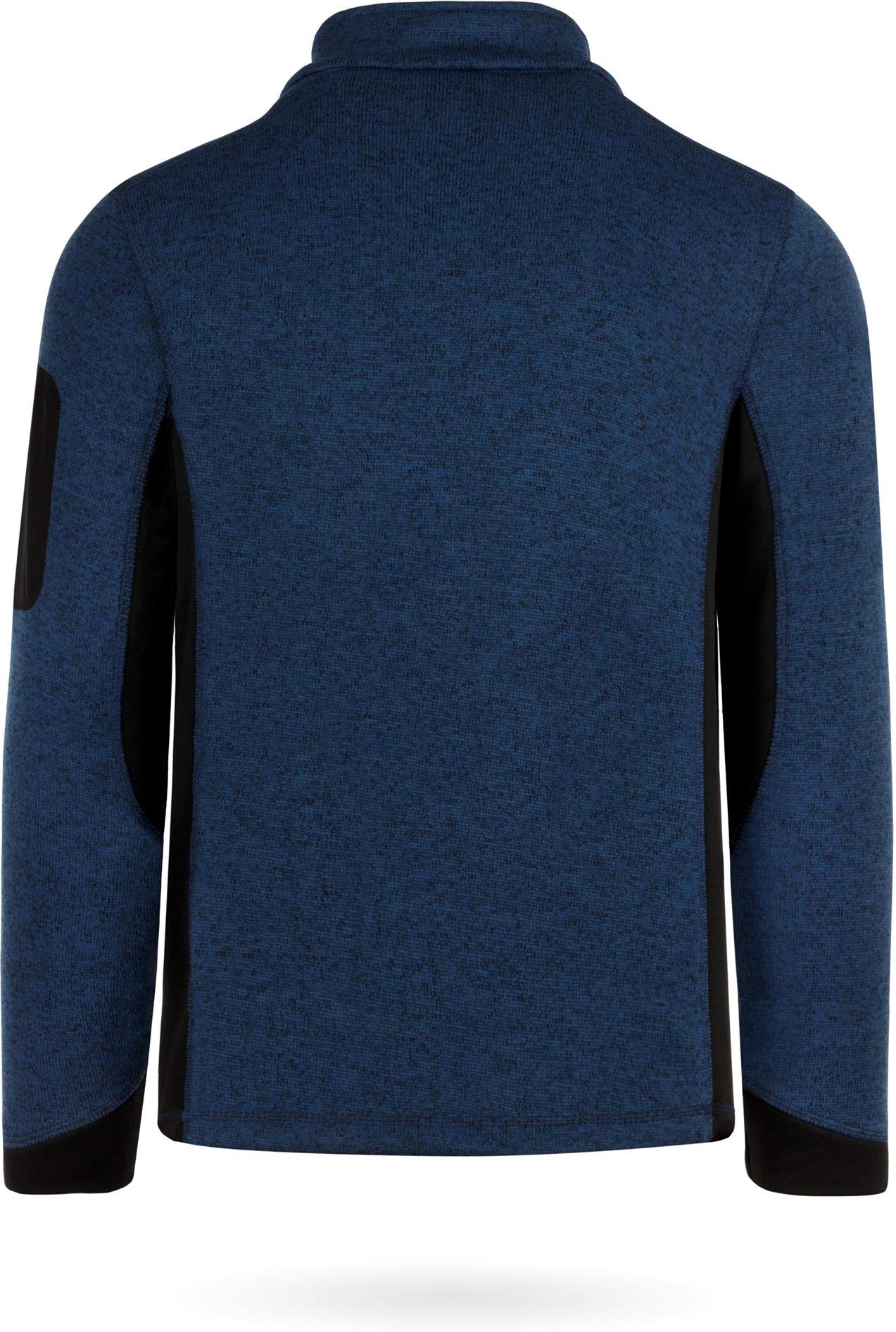 normani Herren Strick-Fleecejacke Strickjacke Cardigan mit Stehkragen und Seitentaschen Outdoor Sweatshirt
