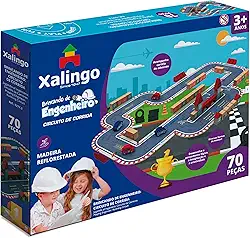 Brincando de Engenheiro Circuito de Corrida 70 peças Xalingo