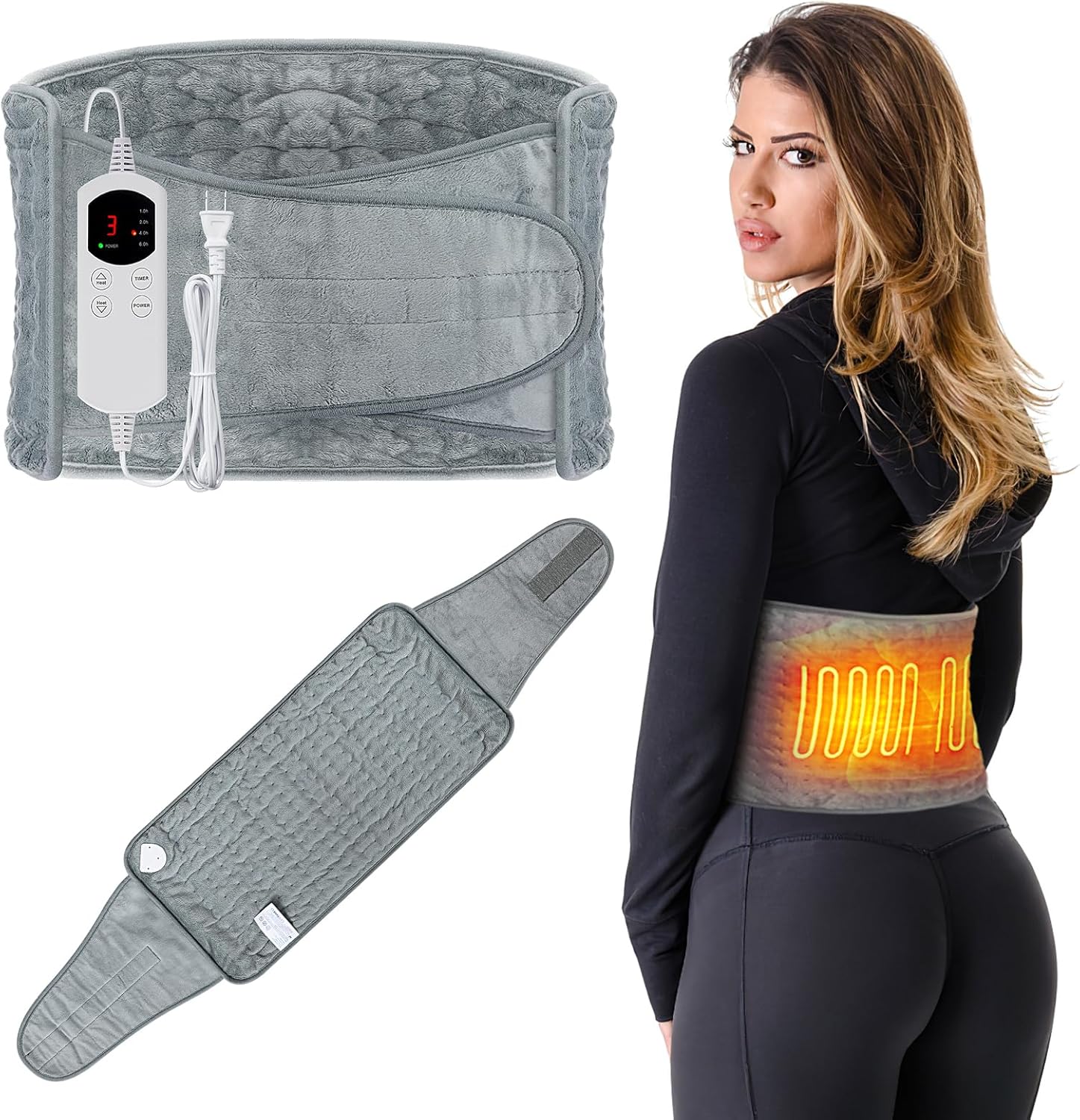 Heating Pad for Back Pain Relief Kannino Electric Heating