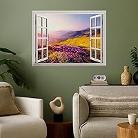 Vista 19 de wall26 Adhesivo mural removible para pared, diseño de pájaros volando sobre la vibrante playa, playa, puesta de sol, naturaleza, desierto