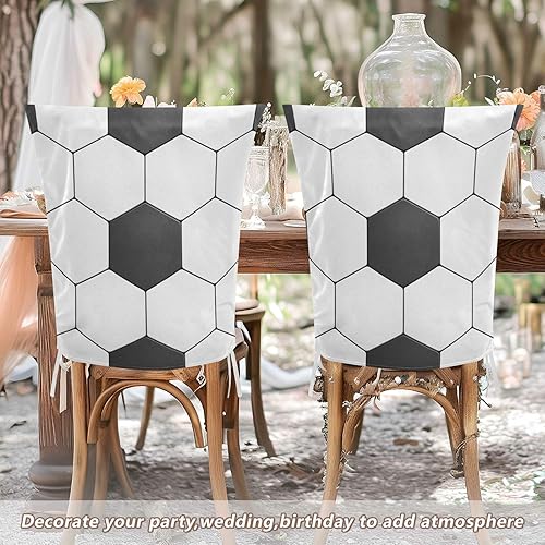 Miniatura 6 de Fundas decorativas modernas para sillas de fútbol deportivo para sillas de hotel, fundas extraíbles para sillas de Navidad, protector para sillas