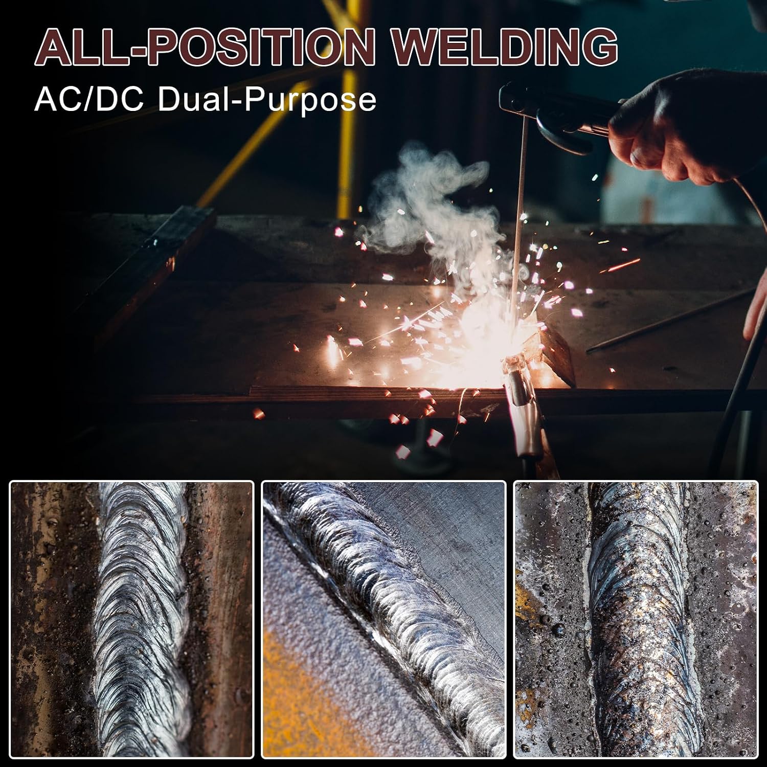 E6011 Welding Rods 3/32" Carbon Steel Stick Electrodes, 5LB | Strong Penetration & Easy Slag Removal, All-Position Cellulosic Welding Sticks for AC Arc Welding
