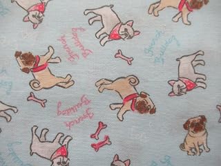 Bull Fabrics 45cmx54cm:ボストンテリア、フレブル、パグ、犬生地、USAコットン (①)