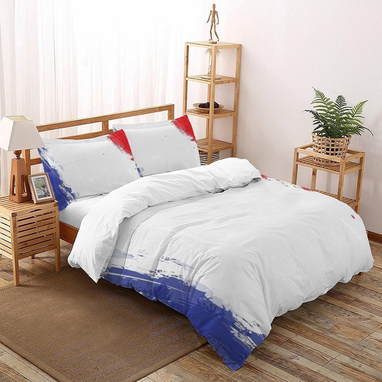 Ensemble literie graffiti bleu rouge pour sublimer une chambre adulte