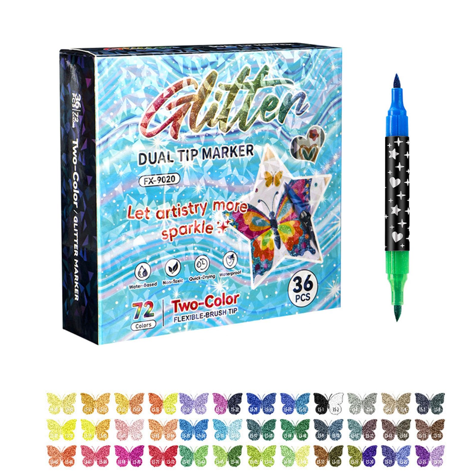 Rotuladores de arte de punta con pincel suave y bolígrafo de acuarela para proyectos escolares, diseño creativo hecho a mano acuarela pincel bolígrafo