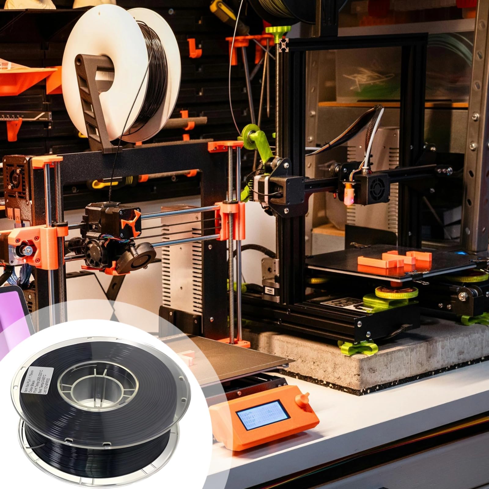 PLA 3D-Druck-Filament, 1,75 mm und 3,0 mm Optionen, hohe Präzision für Modelle, Skulpturen, Teile, glatte Schichtausgabe, mehrere Spulengrößen