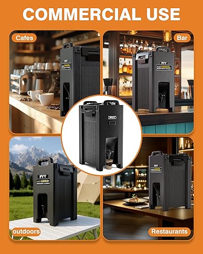 Miniatura 8 de PYY Insulated Beverage Dispenser 5 Gallon - Hot and Cold Drink Container with Handles, Thermal Drink Dispenser Cooler Server carrier For Commercial
