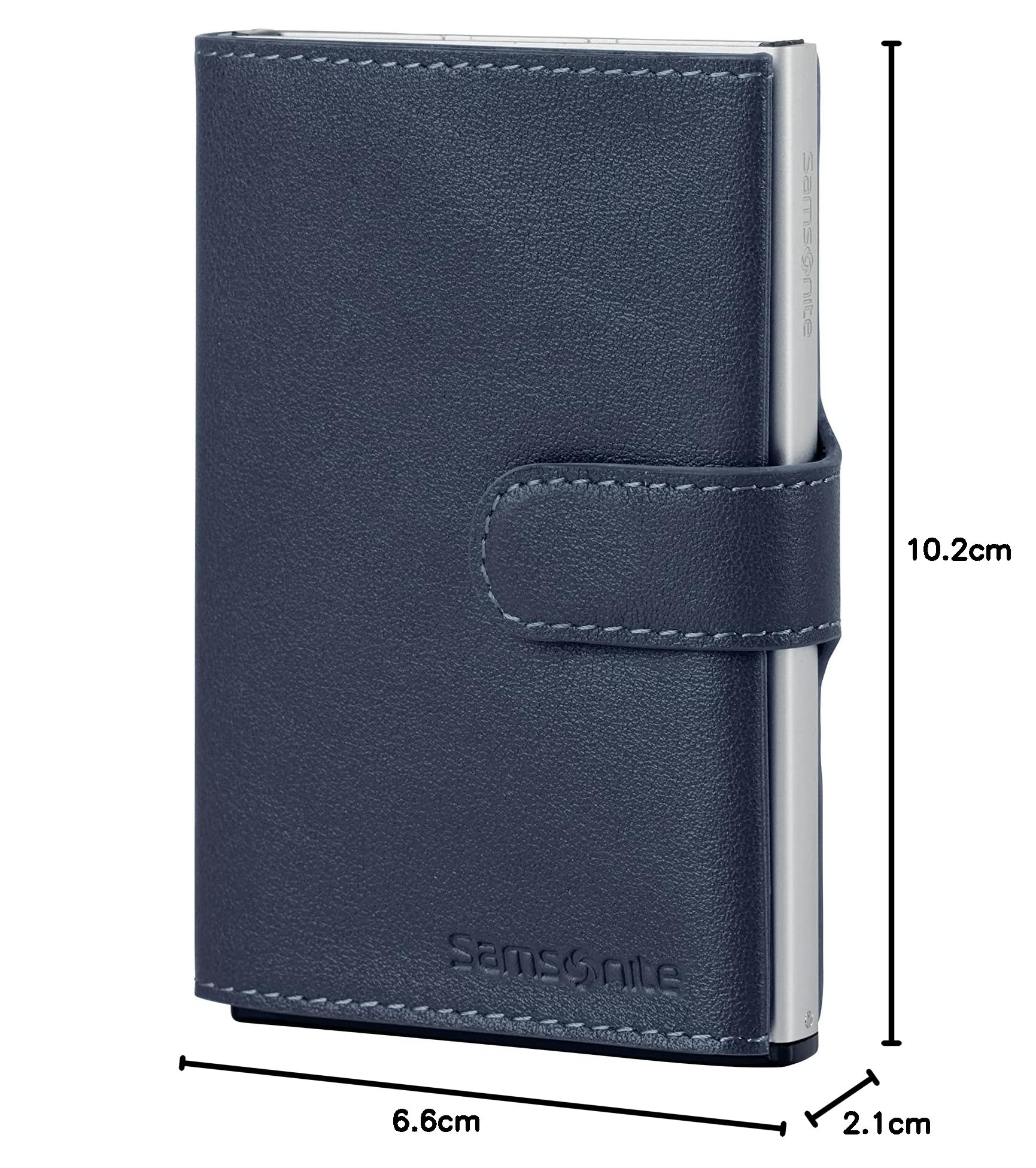 Samsonite Alu Fit SLG - Geldbörse, 10.2 cm, Blau (Blue)