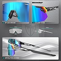 Vista 3 de ATTCL Gafas de sol de ciclismo para exteriores, gafas de sol UV400 para mujeres y hombres